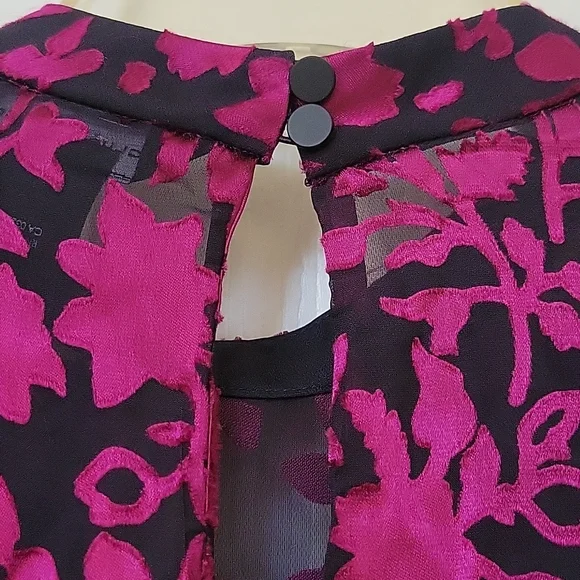 Sz 00 CLUB MONACO - Floral Burnout Dress - NWT! - Gorgeous 2-in-1 Dresses - Picture 11 of 14